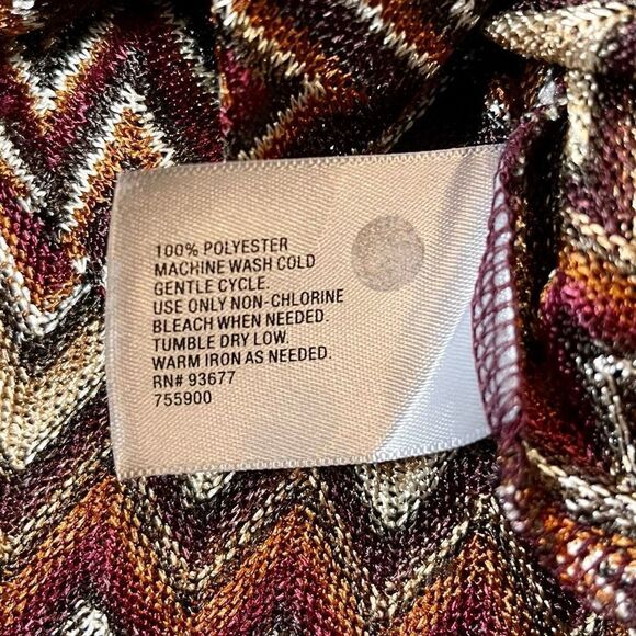 Worthington Petite Medium Chevron Tie Bottom Blouse - Picture 11 of 12